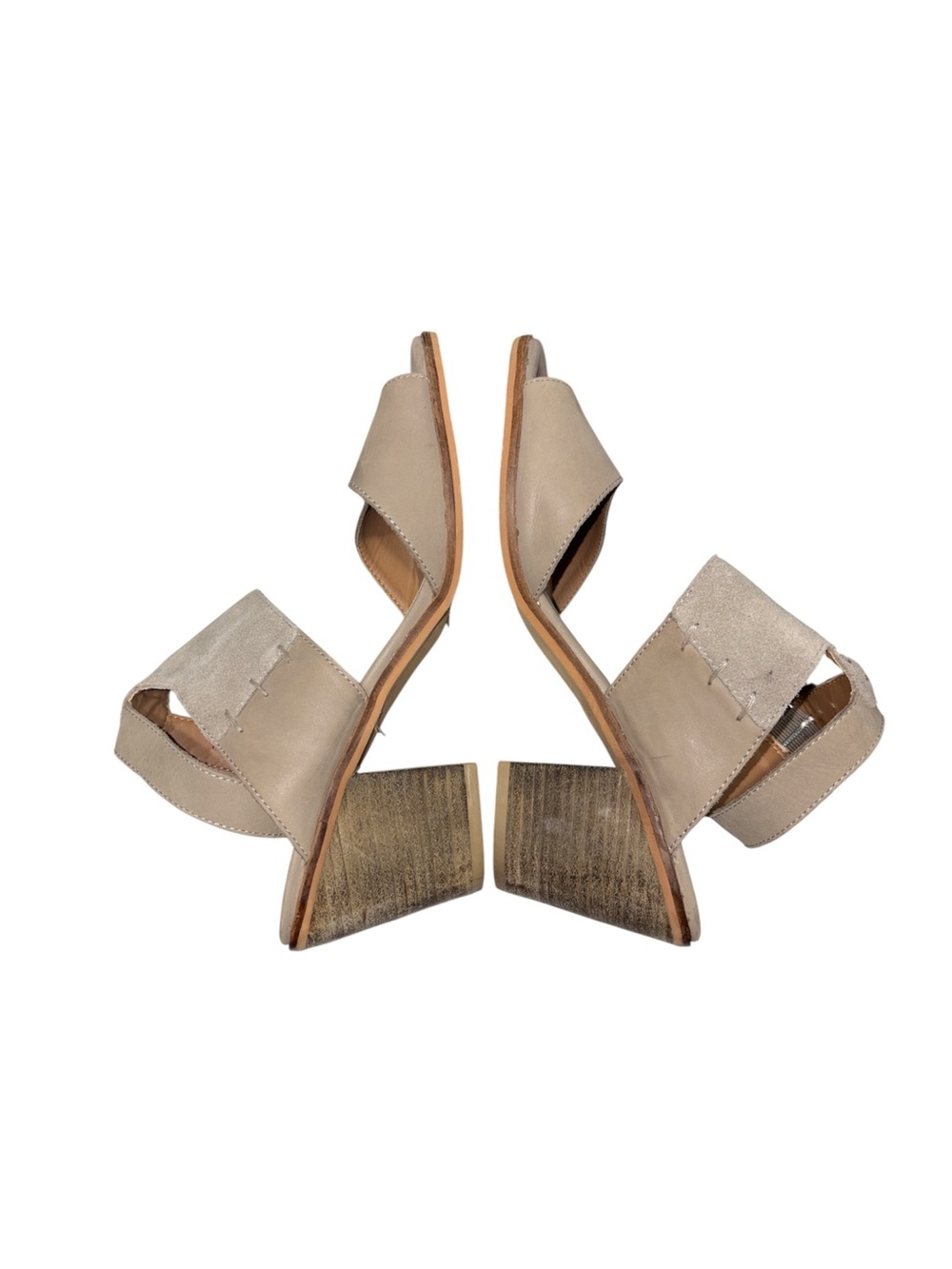 Kelsi Dagger BK Taupe Ankle Strap Block Heel Sandal Indie Boho Western Size 8 - Picture 8 of 10